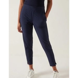 Athleta Brooklyn Ankle Pants Navy Blue Womens 8P Petite 198671